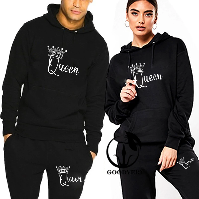 

Коллекция 2021 года, модная спортивная одежда для пар, комплект детской одежды из 2 предметов с принтом, толстовка и брюки