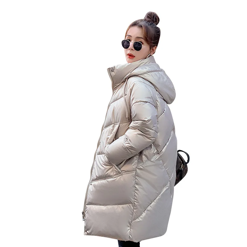 Clothing for  Coats and Jackets Women Thicken Mid-length 2021 The New Korean Version Loose Hooded Keep Warm