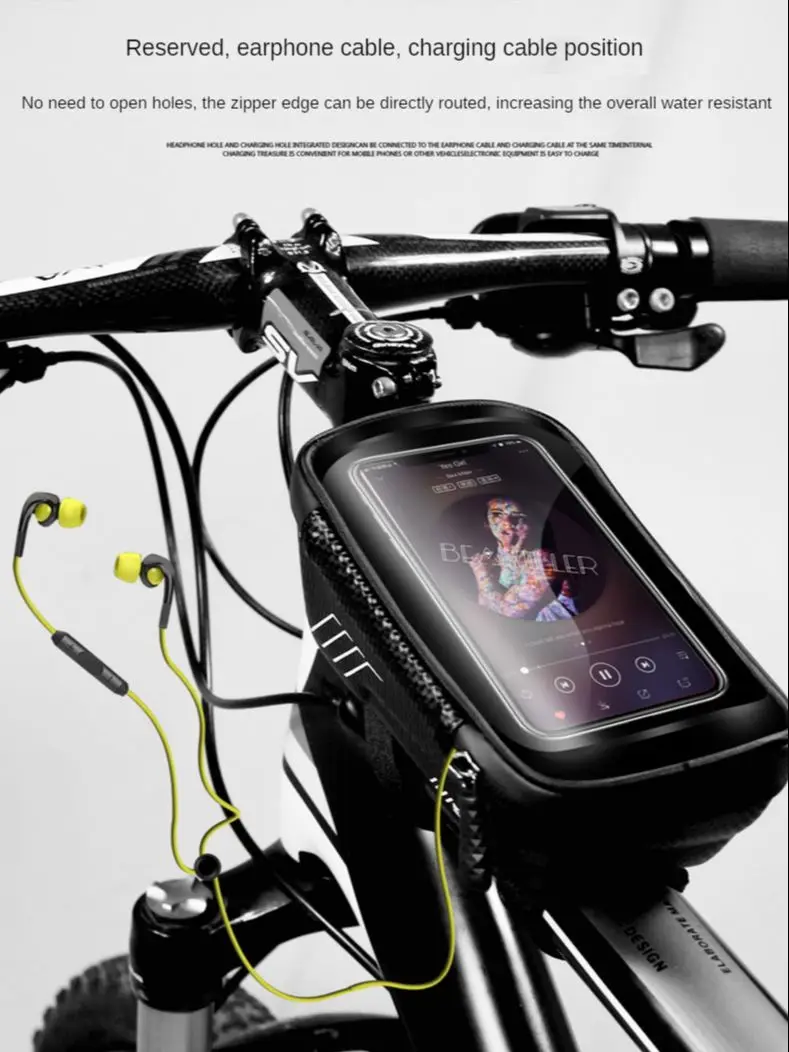

Hard shell bicycle bag mountain bike front beam bag upper tube mobile phone bag saddle bag cross border riding equipment