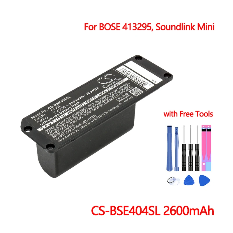 

063404 Bluetooth Speaker Battery CS-BSE404SL For BOSE 413295 Soundlink Mini Batteries 2600mAh Accumulator Batarya Accu Replaceme