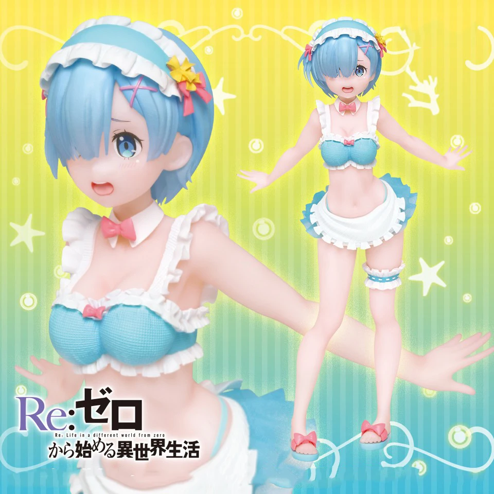 

Anime Re:Life In A Different World From Zero Rem Swimsuit PVC Action Figure Collection Model Toys Gift Decoration