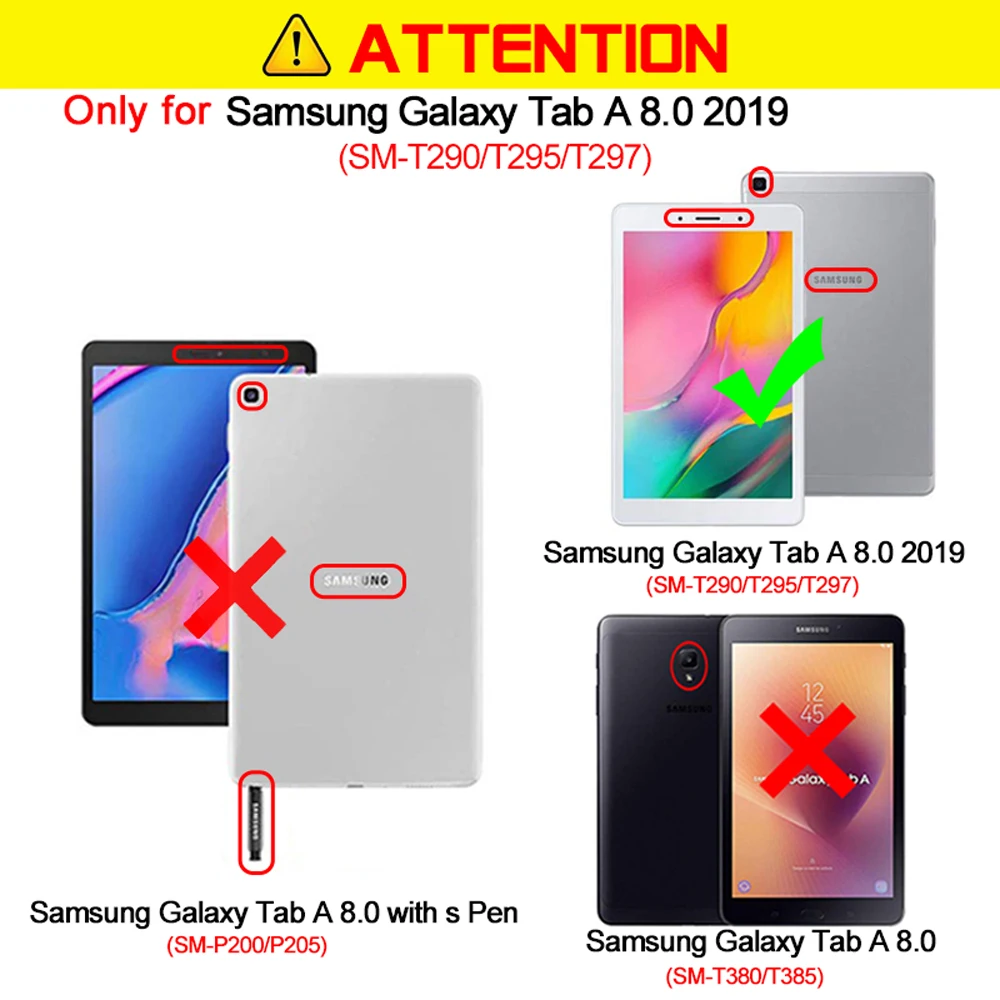 Ультратонкий чехол для samsung Galaxy Tab A 8,0 SM-T290/T295/T297 Trifold Stand Cover для samsung Окно планшета A 8,0