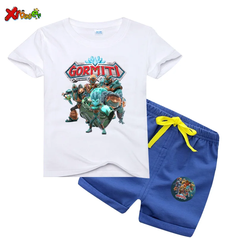 Комплект детской одежды летний хлопковый костюм футболка + шорты комплект из 2