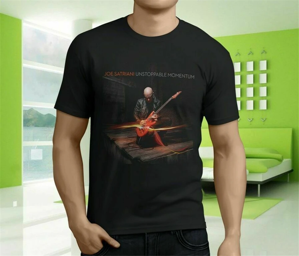 Joe Satriani Unstoppable Momentum Music t-shirt Hemd grøsche S To 3Xl унисекс Уличная Повседневная футболка |
