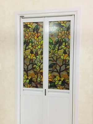 Stained glass doors and windows with decals self-adhesive reflective privacy tones electrostatic thermal insulation | Обустройство