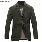 Мужская куртка из 100% хлопка с карманами на пуговицах, Повседневная Уличная одежда цвета хаки, зеленого, черного цвета, мужская верхняя одежда, приталенный Мужской Блейзер на весну, осень и зиму