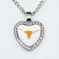 us university football team texas dangle charms diy necklace earrings bracelet sports jewelry accessories