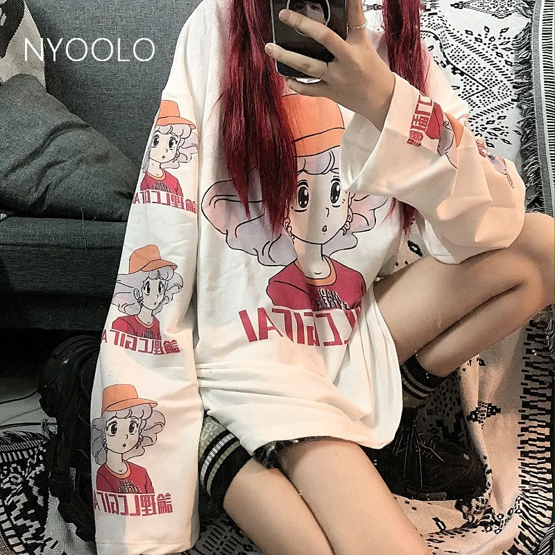 

Женская футболка NYOOLO, с длинным рукавом и круглым вырезом