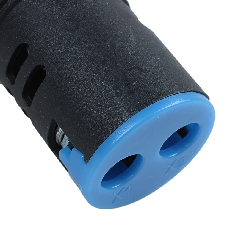 

AC 220V LED Pilot Indicator Light Signal Lamp Black Blue