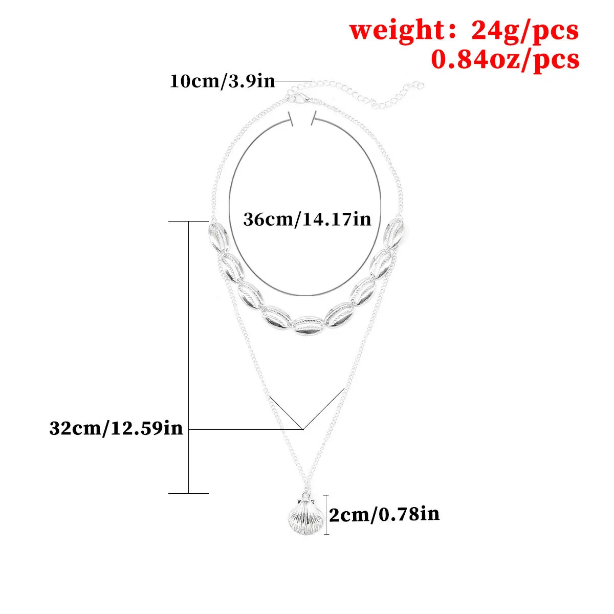 Модное богемное пляжное ожерелье из ракушек и сплава Женская модная