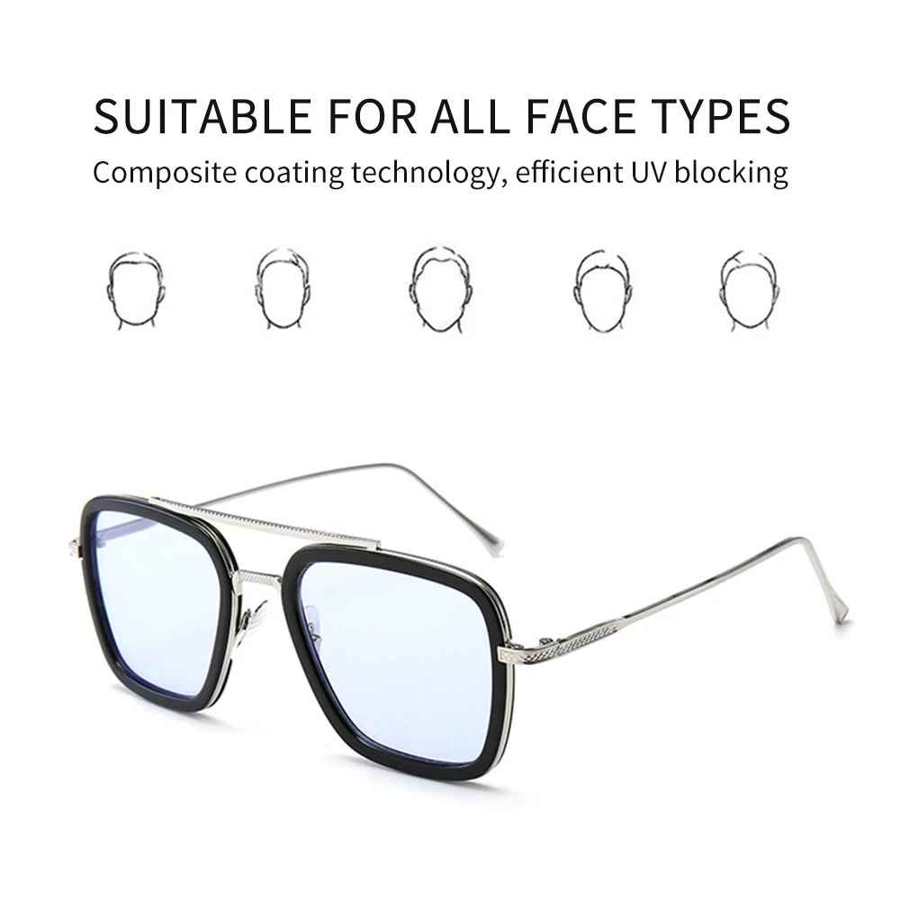 Роскошные модные Мстители Тони Старк стиль полета мужские солнцезащитные очки