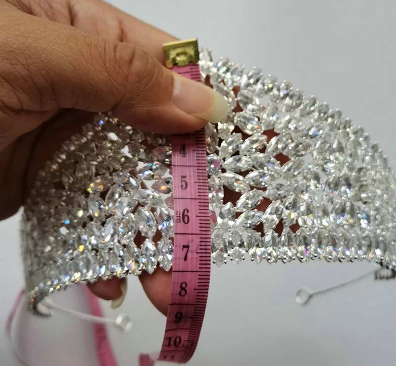 Свадебная тиара корона принцессы из страз Свадебные торжества короны тиары AAA