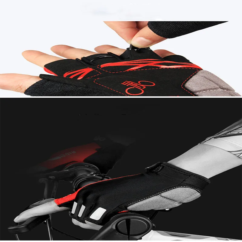 Перчатки для верховой езды с полупальцами универсальные Светоотражающие