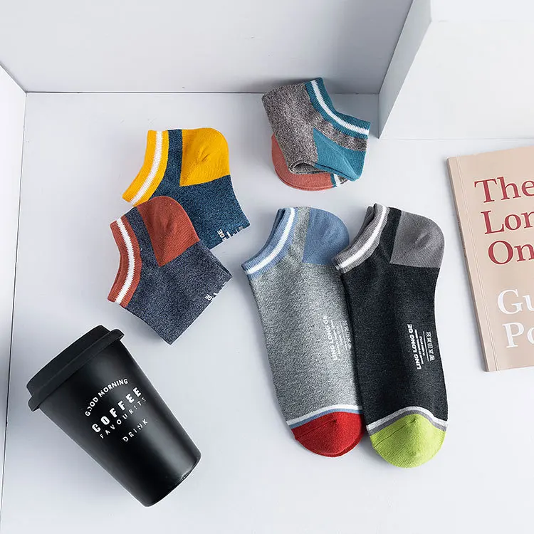 

Весенне-летние новые японские мужские короткие носки с принтом тонкие мужские повседневные невидимые носки-лодочки