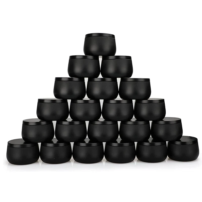 

Candle Tin Cans 24 Pcs,Candle Containers Candle Jars with Lids, 8 Oz, for Candles Making, Arts & Crafts, Storage, Black
