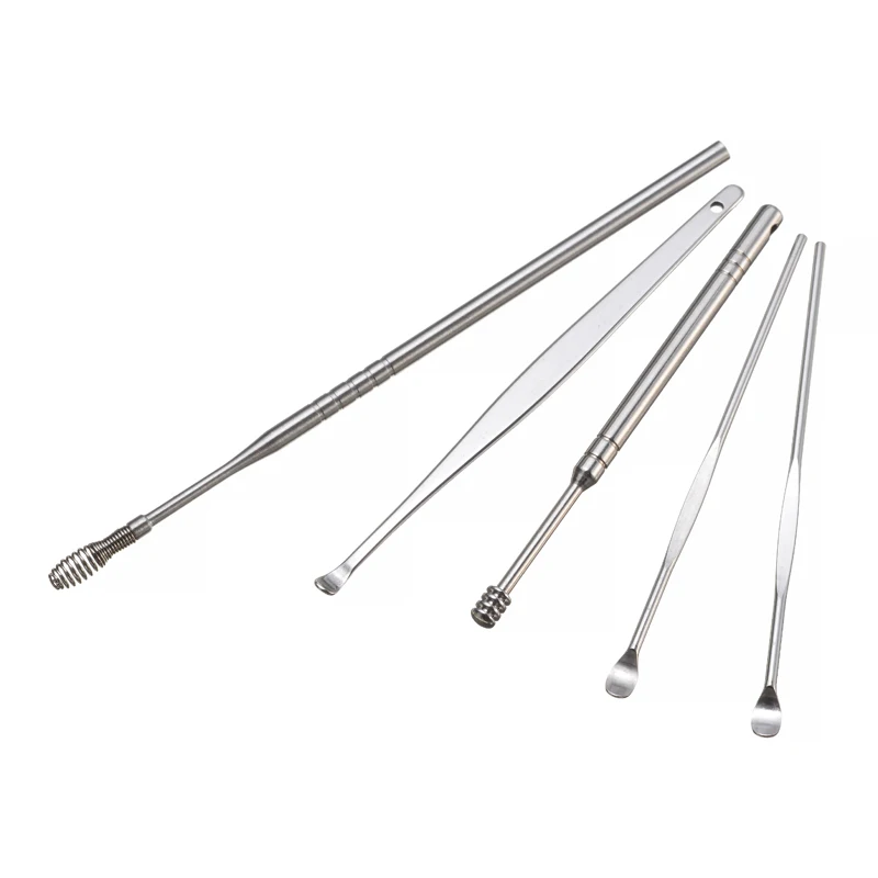 5 шт./компл. из нержавеющей стали для чистки ушей восковая кюретка удаления