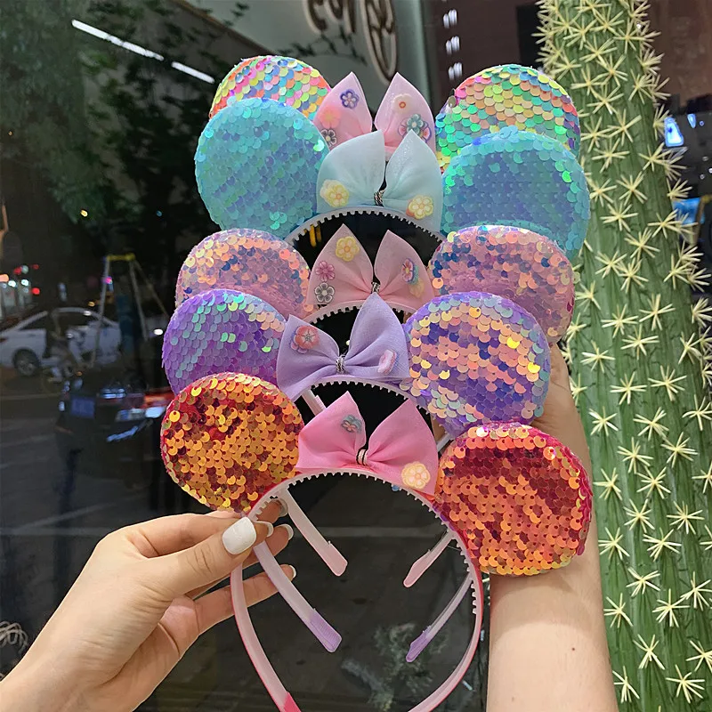 

1pcs new DIY handmade sequin Quicksand heart shaker glitter headband 0205