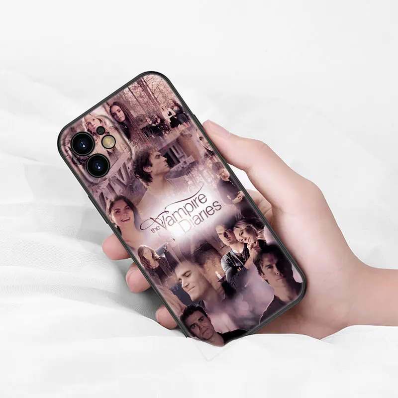 Чехол для телефона "Дневники вампира" для Apple iPhone 13 12 Mini 11 Pro Max XR X XS MAX 6 6S 7 8 Plus 5 5S SE 2020 черного цвета.