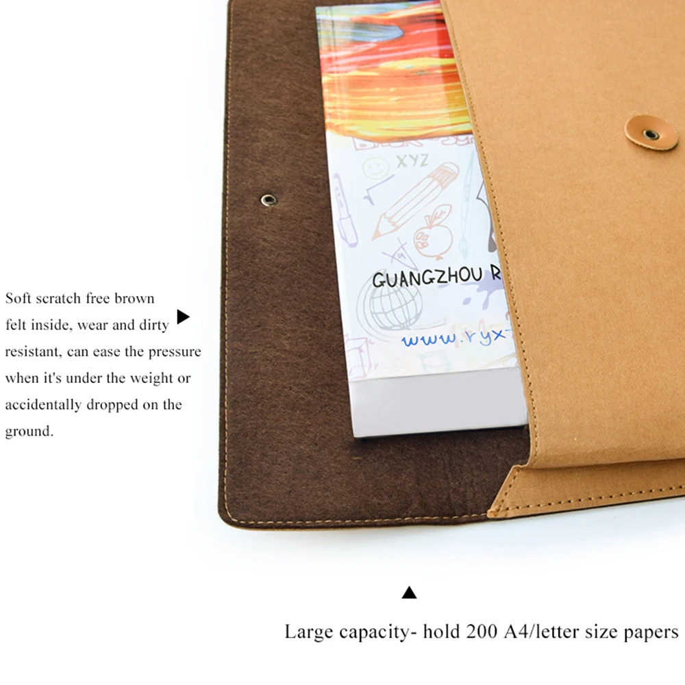 Папка конверт из крафт бумаги карманы для документов органайзер Размер A4|Папка