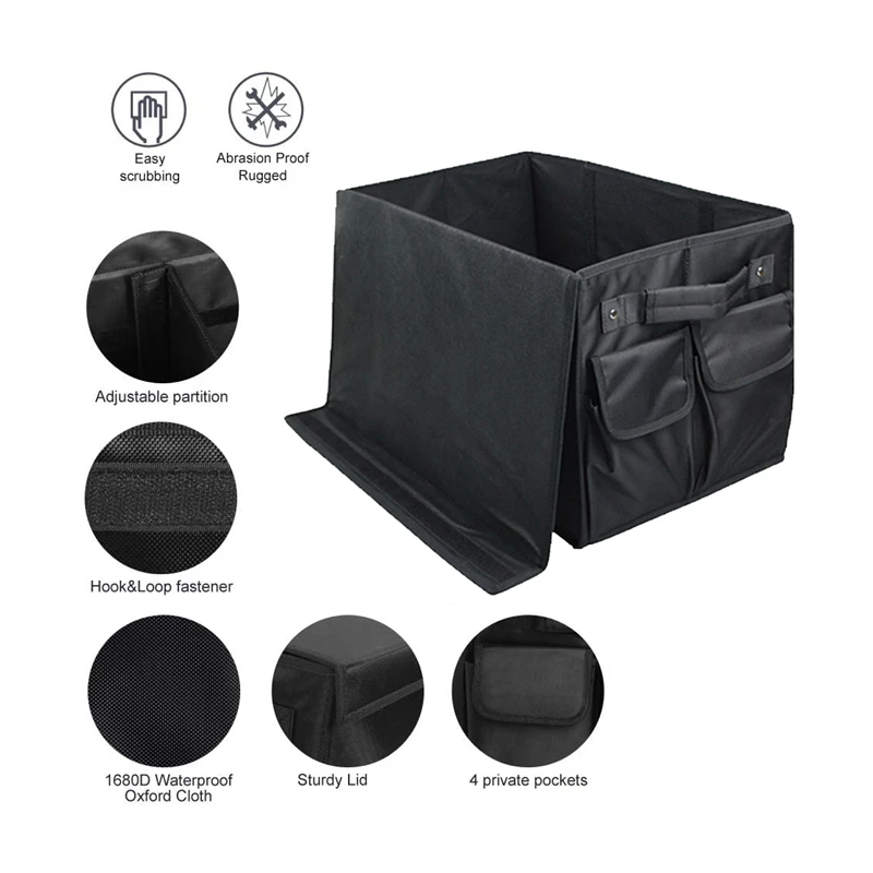 Дешево Складной органайзер, Портативная Сумка-держатель, ящик для хранения в багажнике автомобиля, для стола и автомобильных принадлежностей для ...