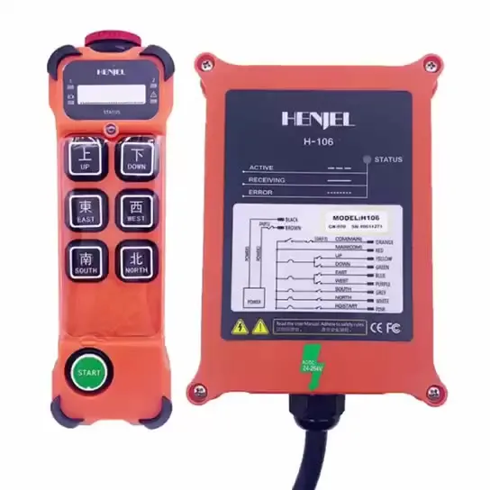 

H212 cranes in tandem operation 10 buttons double speed 12v 220v 380v wireless industrial remote control