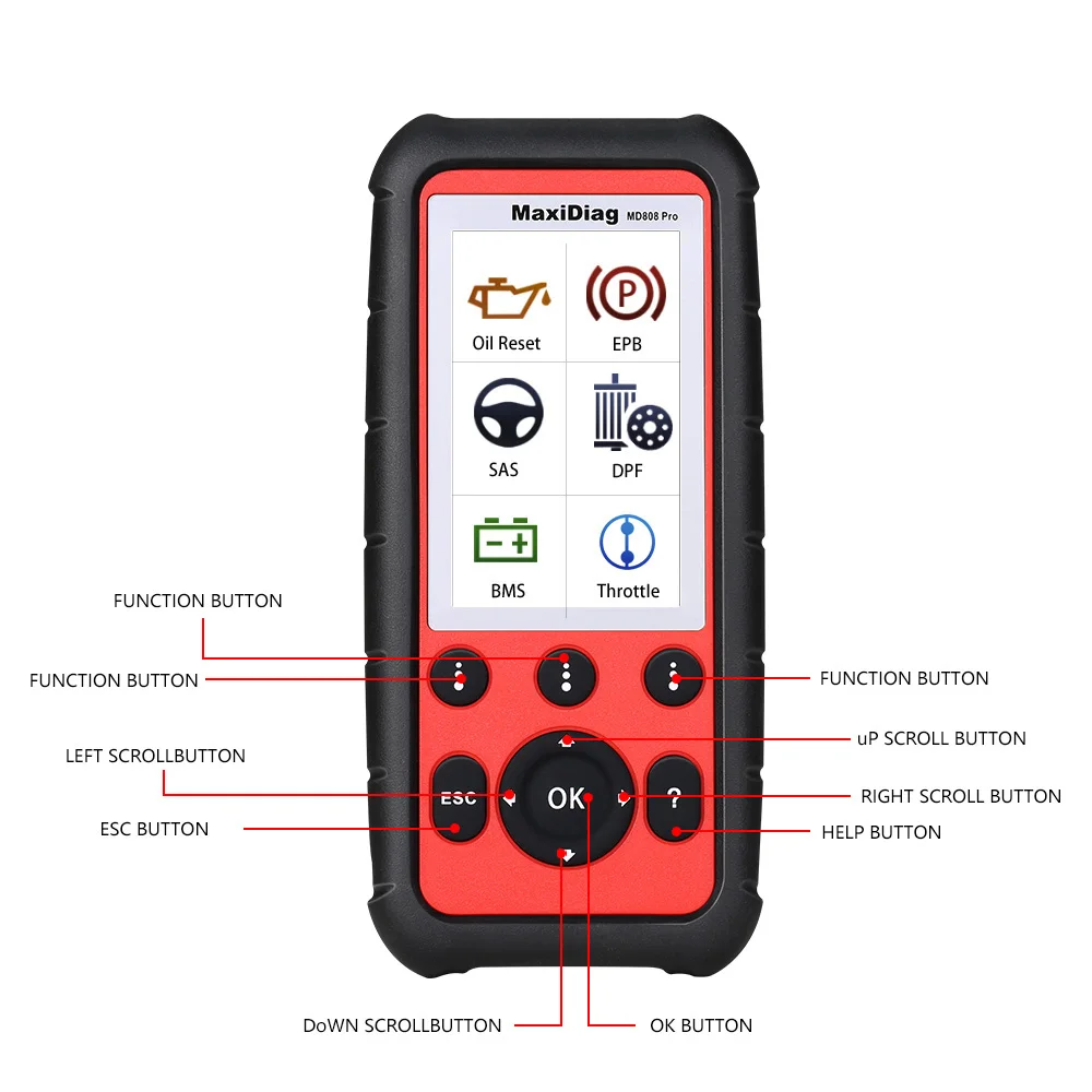 Autel MaxiDiag MD808 Pro OBD2 сканер автомобильный диагностический инструмент Коробка
