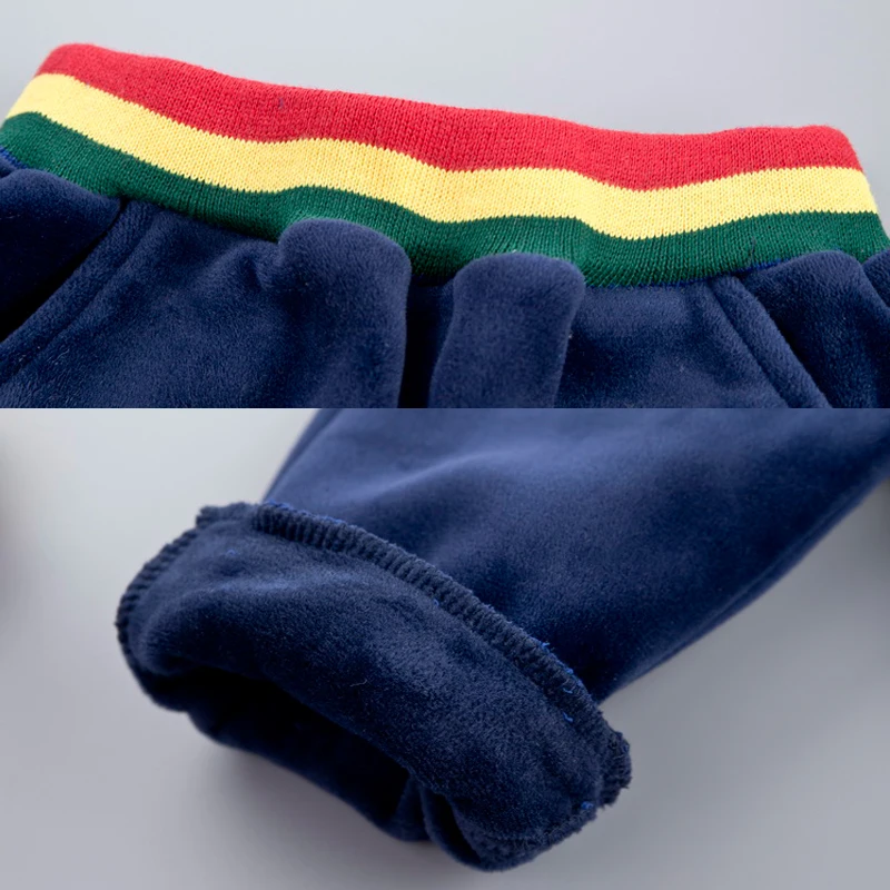 Детское бархатное платье детская зимняя одежда спортивный костюм с цветными