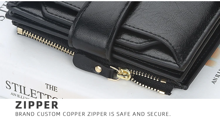 Wallet Women Zipper Leather Hasp Small and Slim Coin Pocket Purse Women Wallets Cards Holders Luxury Brand Wallets men Purse