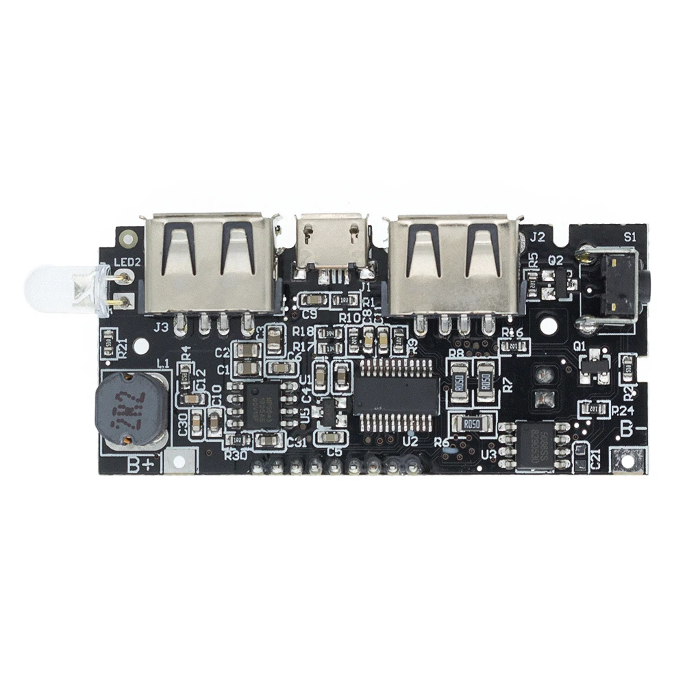 Двойной USB 5 в 1 а 18650 Мобильный Внешний аккумулятор зарядное устройство PCB модуль