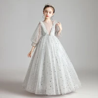 2020 kids wedding dress for girls summer flower girl princess tulle dresses teens formal wedding show party pageant ball gowns
