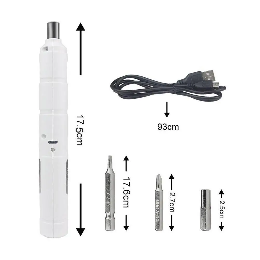 

Hot 1Set DC Mini Lithium Cordless Pen Type Electric Power Screwdriver Tool With USB Charger Repair Tool Portable Drill With Bits