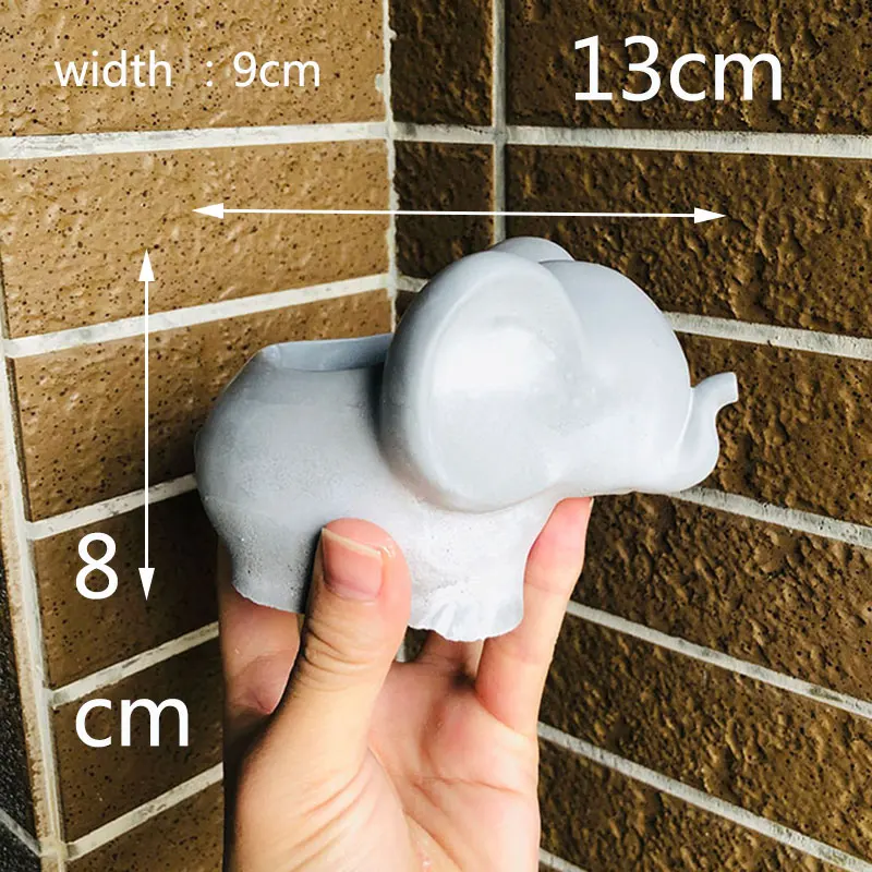 Симпатичный в форме слона форма для цветочного горшка силиконовая цемента