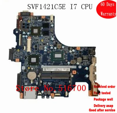 Материнская плата для ноутбука DA0HK8MB6E0 Sony Vaio SVF1421C5E материнская i7 3537U