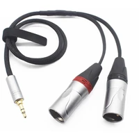 3 5mm to dual xlr male balanced headphone audio headphone adapter 8 core silver plated cable 3 5mm to 2 xlr 60cm