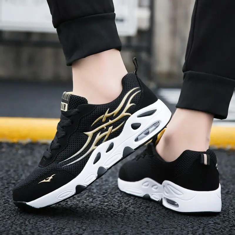 Легкая мужская обувь удобные дышащие новые сетчатые мужские повседневные туфли