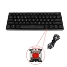 Игровая клавиатура GK61 SK61 для ПК, механическая Проводная клавиатура со светодиодный Ной подсветкой