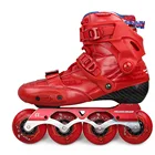 Оригинальные красные карбоновые коньки Powerslide EVO Hardcore, уличные роликовые коньки для взрослых, 2019