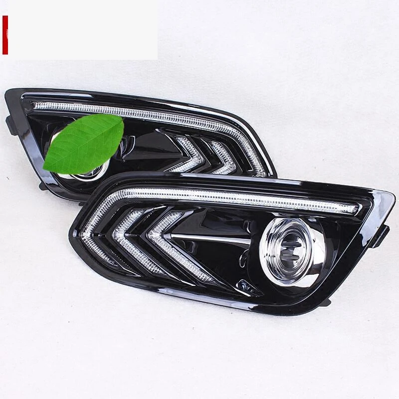 

Auto Lamp Styling Automobiles Drl Led Running Side Turn Signal Front Fog Car Light Assembly 2015 2016 2017 2018 FOR Ford Escort