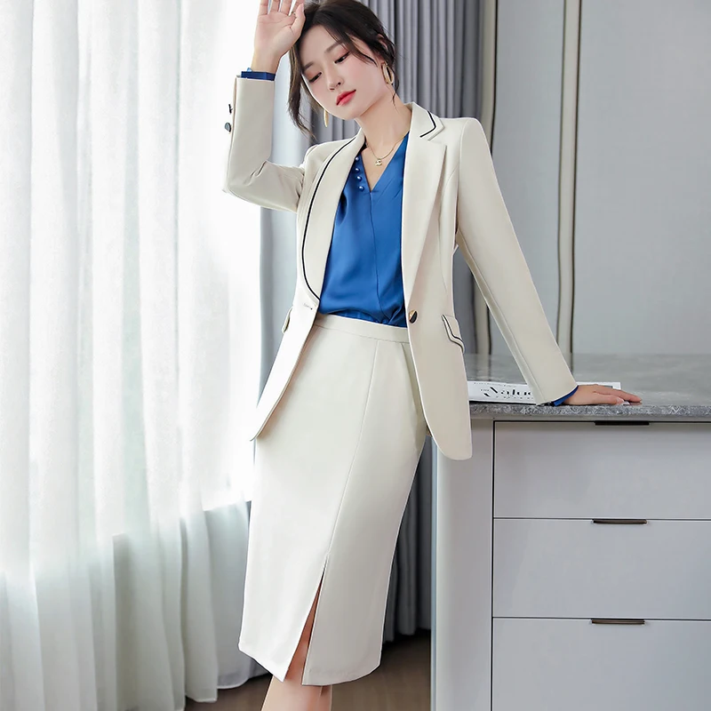 High Quality Fabric Formal Uniform Designs Pantsuits OL Styles Women Business Work Wear Blazer Career Interview Job Trousers Set | Женская