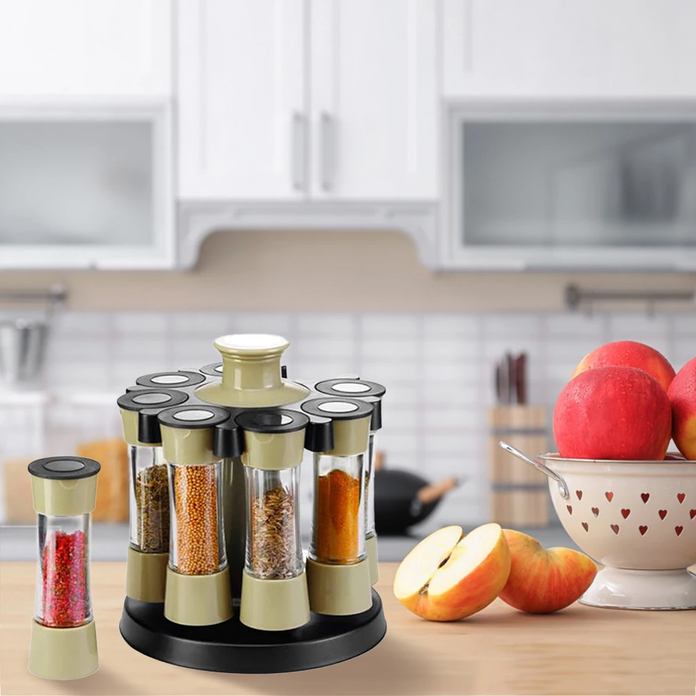 8-баночка вращающийся графинчик приправа контейнеры для приправ бутылочки