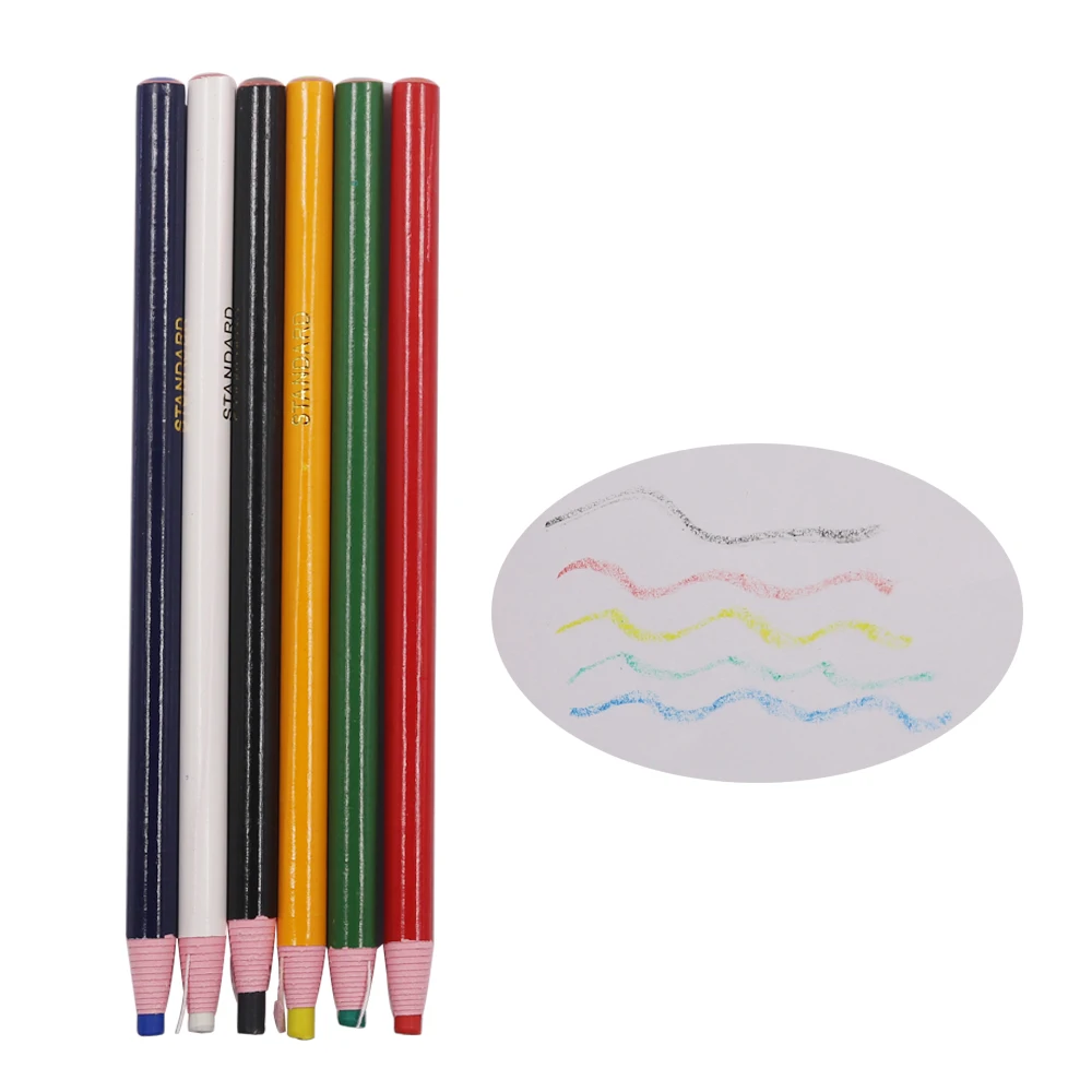 6 цветов Мел для шитья маркер ткани портновский мел карандаш и Металлическая