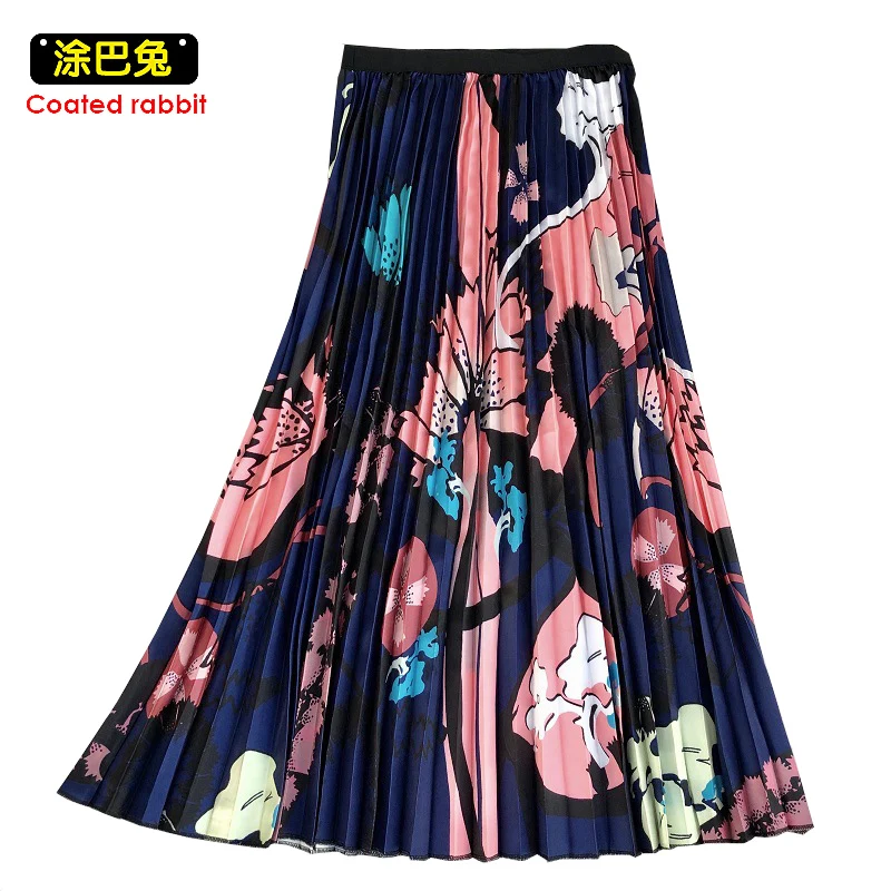 Женская длинная Плиссированная юбка трапециевидная до середины икры в