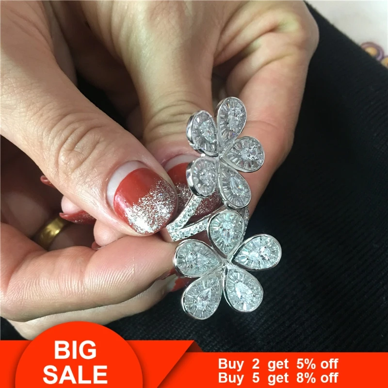 Кольцо женское из серебра 925 пробы с фианитом | Украшения и аксессуары