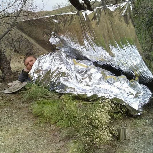 Наружное водонепроницаемое спасательное военное аварийное одеяло Sos