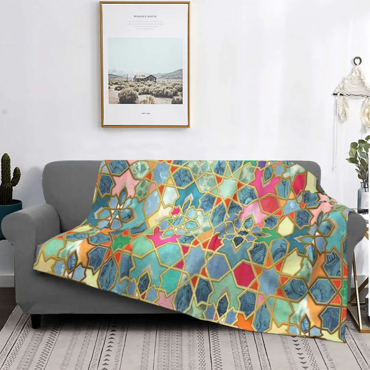 

Gilt & Glory-manta a cuadros para cama, manta a cuadros para pícnic, con capucha, pickick