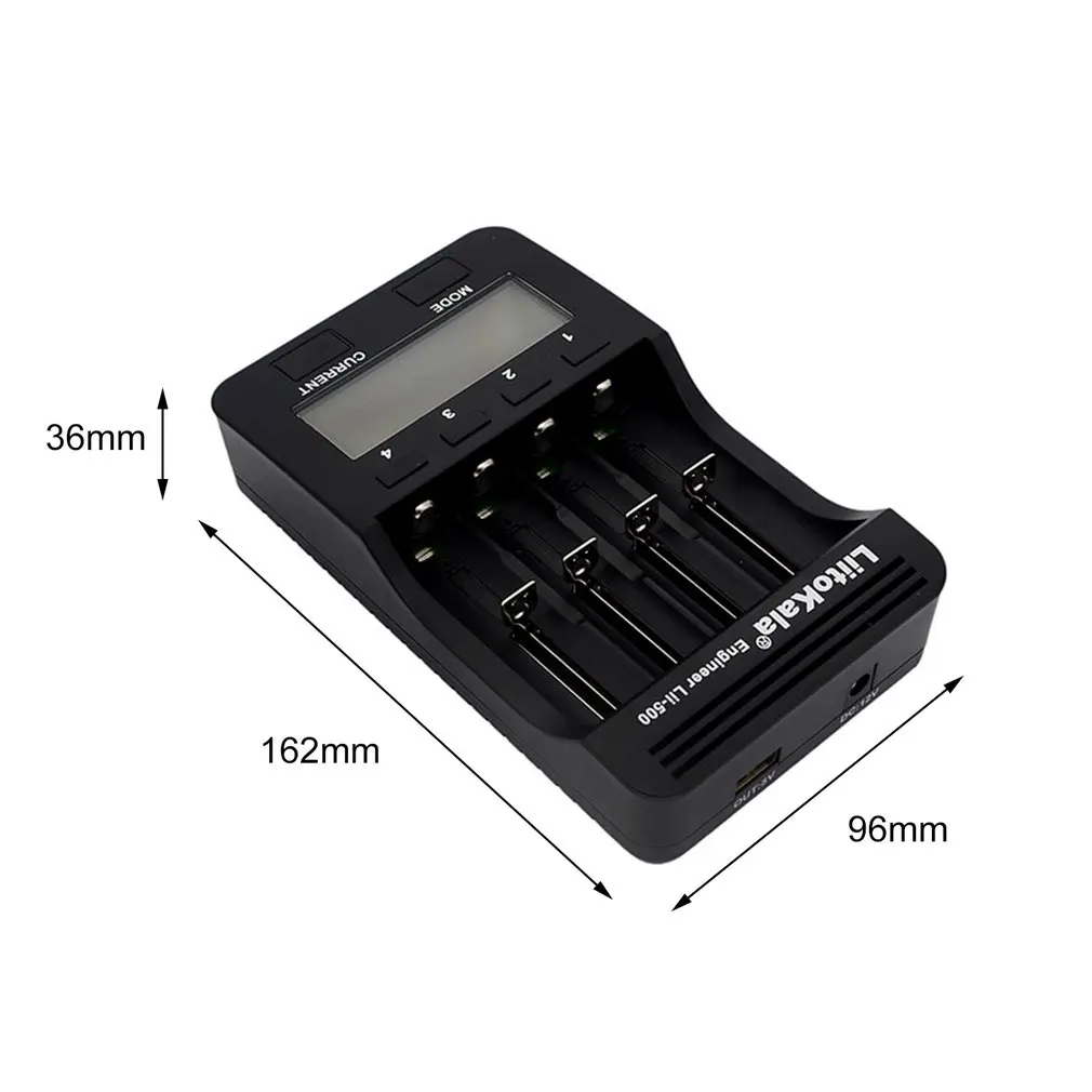 lii 500 18650 lcd display charger 26650 21700 14500 10440 4 slots nimh li ion smart universal battery charger free global shipping