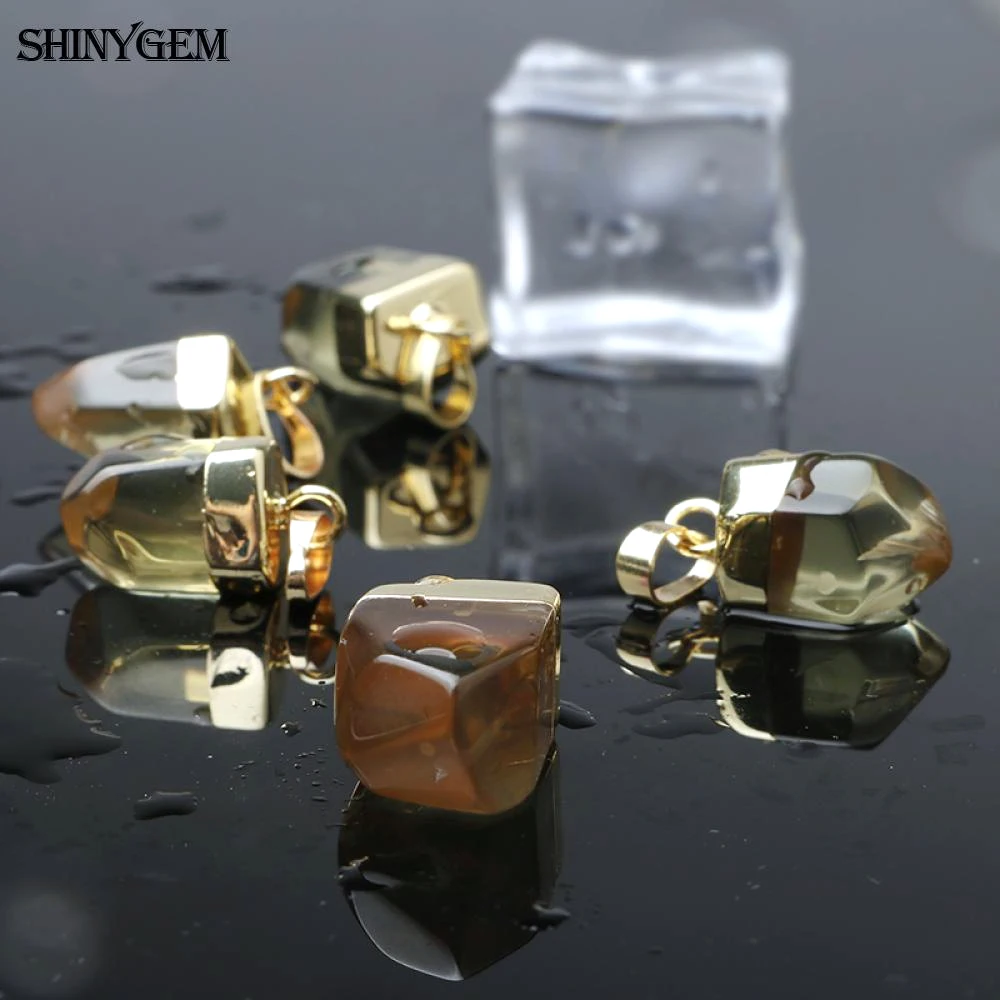ShinyGem Необычные желтые бриллианты подвеска из чистого прозрачного желтого