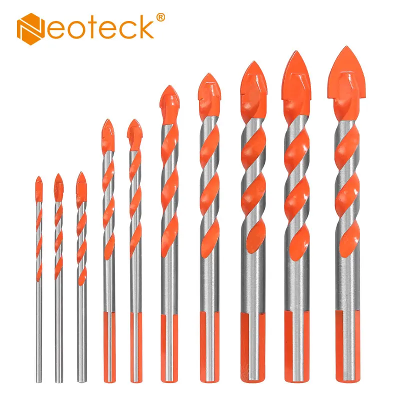 

Neoteck 10pcs Multifunctional Drill Bits Ceramic Wall Glass Punching Hole Working Set 3/4/5/6/6/8/10/12/14/16mm Drills