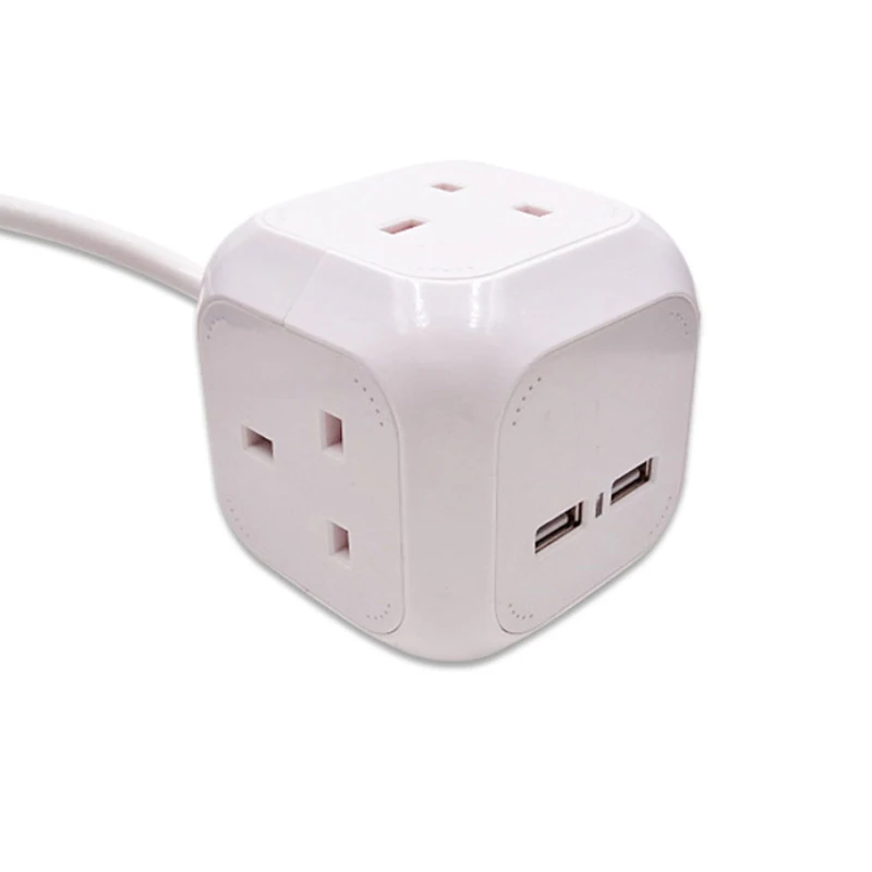 Умная розетка штепсельная стандарта Великобритании Power Cube удлинитель USB 1 8 м 2