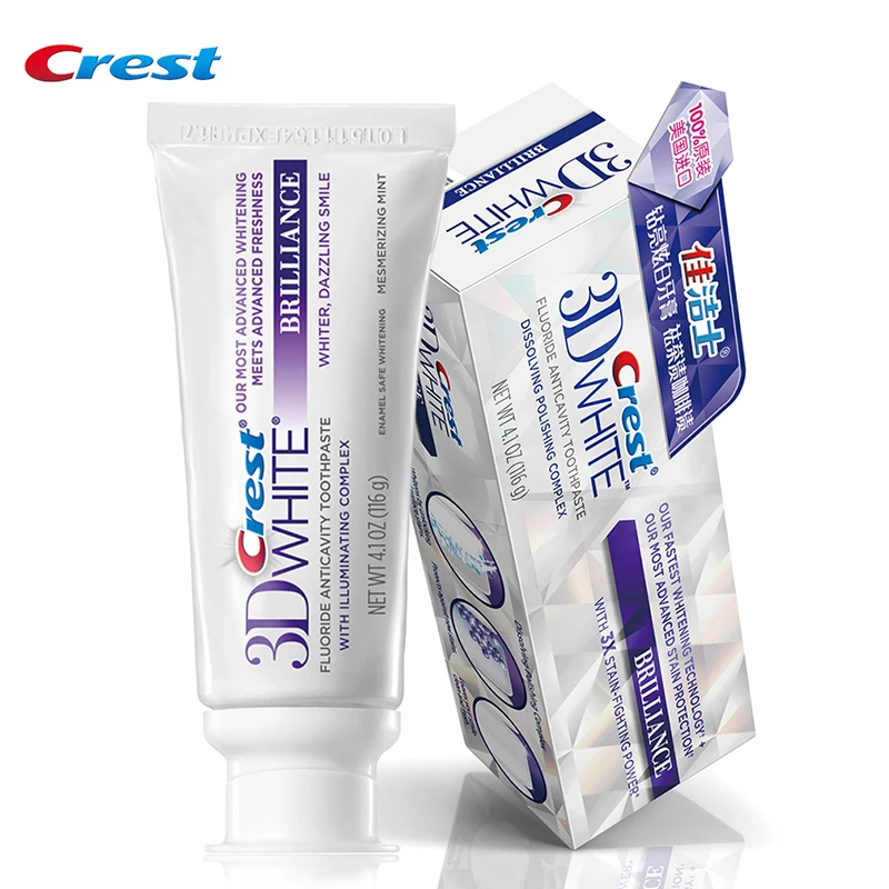 Зубная паста Crest 3D White Brilliacnce фтористая антиполостная зубная для глубокой чистки